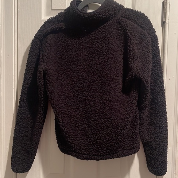 Black wool hoodie with pocket - Picture 5 of 5